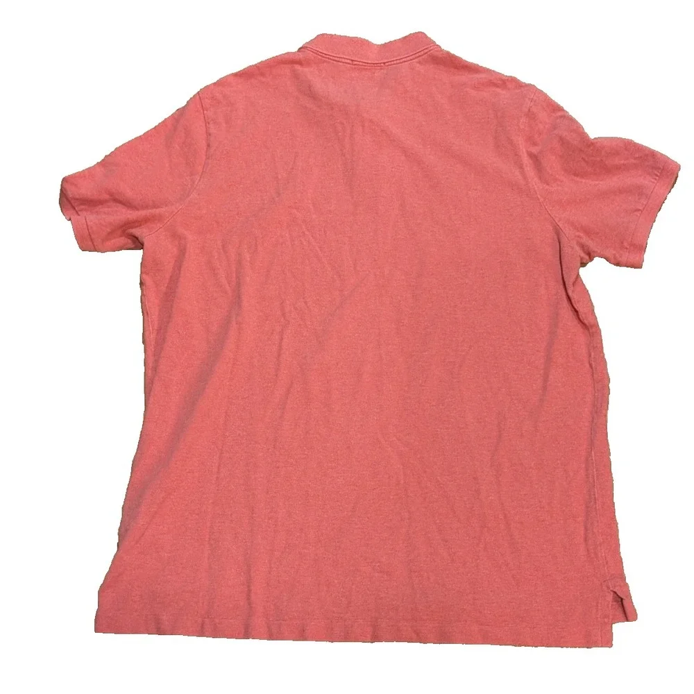 Polo Ralph Lauren Shirt Men's L Washed Coral Short Sleeve Blue Pony Golf Classic